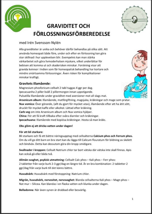 Graviditet, förlossning och eftervård
