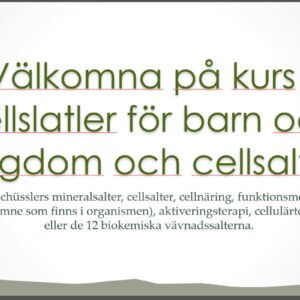 Barn och ungdomars problem och hjälp med Biokemiska cellsalter.